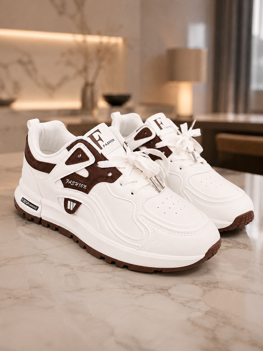 Fashion Branco Castanho